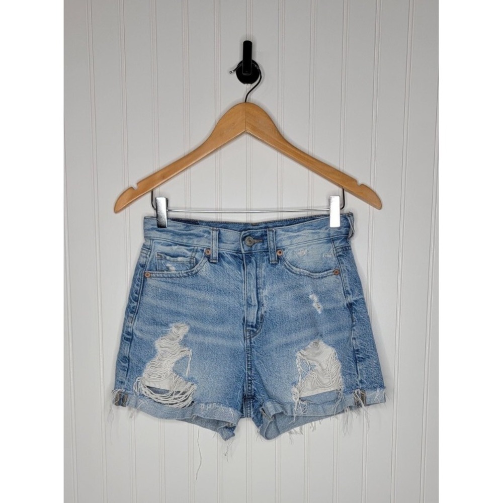 American Eagle Mom Shorts Distressed Denim Women's size 0